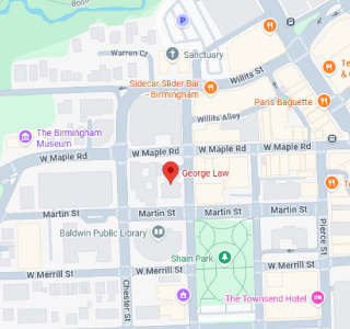 Map for Birmingham office